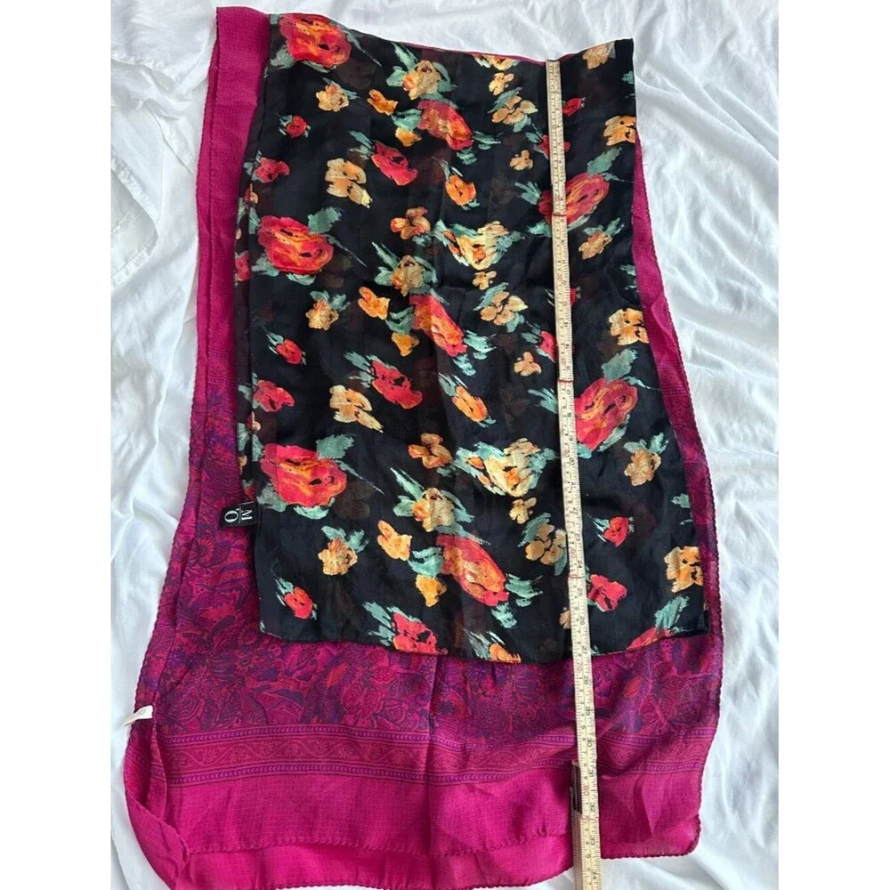 Vintage Christina & Musee d'Orsay Scarf Lot of 2 Floral Silk French Style